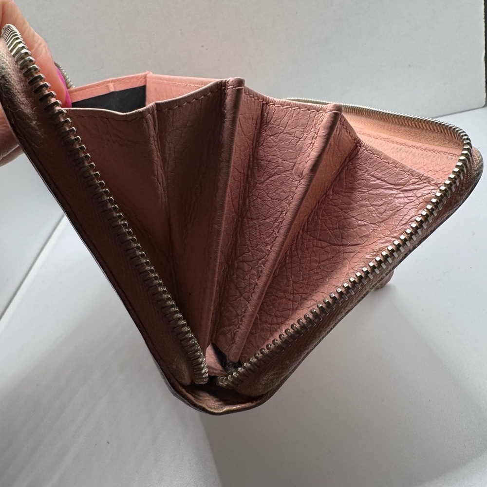 Vintage BALENCIAGA Long Wallet Leather Soft Pink - Picture 13 of 16
